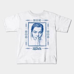 Björk / Vintage Style Aesthetic Fan Art Design Kids T-Shirt